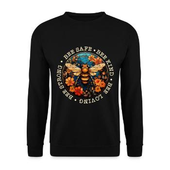 Bee Art Beekeeper Bee Whisperer Saying Sayings - Unisex Sweatshirt - black - Front - Alina (178cm) & Michal (187cm)