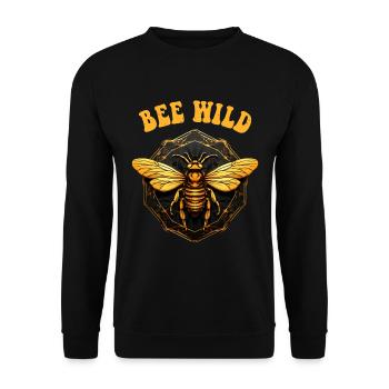 Bienen Art Imker Bienenzüchter Spruch Zitat - Unisex Pullover - Schwarz - Vorne - Alina (178cm) & Michal (187cm)