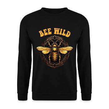 Bienen Art Imker Bienenzüchter Spruch Zitat - Unisex Pullover - Schwarz - Vorne - Alina (178cm) & Michal (187cm)