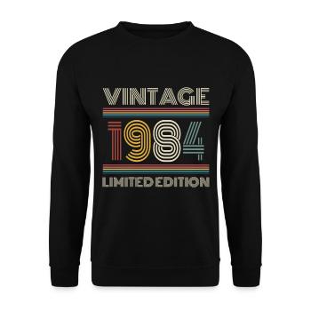Millésime 1984 édition limitée 50e anniversaire - Sweat-shirt Unisexe - noir - Devant - Alina (178cm) & Michal (187cm)