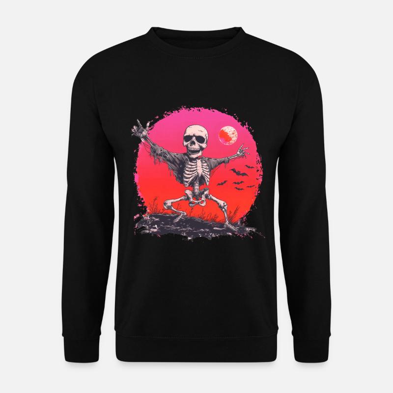 Dancing Skeleton Skull Halloween - Unisex Sweatshirt - black