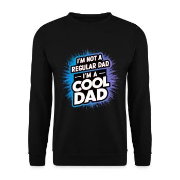 Papa cool disant que la fête des pères est le meilleur papa - Sweat-shirt Unisexe - noir - Devant - Alina (178cm) & Michal (187cm)