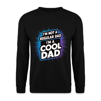 Papa cool disant que la fête des pères est le meilleur papa - Sweat-shirt Unisexe - noir - Devant - Alina (178cm) & Michal (187cm)