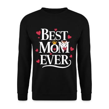 Best Mom Ever Mother's Day Cats - Unisex Sweatshirt - black - Front - Alina (178cm) & Michal (187cm)