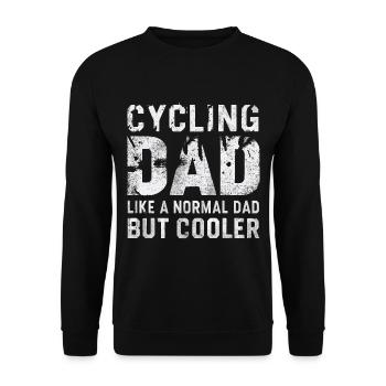 Vélo Dire Papa Vélo De Montagne Vélo - Sweat-shirt Unisexe - noir - Devant - Alina (178cm) & Michal (187cm)