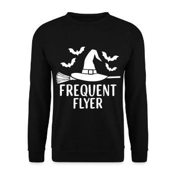 Citation de citation de Halloween Frequent Flyer - Sweat-shirt Unisexe - noir - Devant - Alina (178cm) & Michal (187cm)