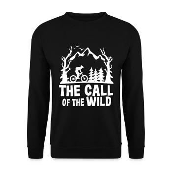 Mountain Bikers Mountain Biking Mountains Nature Outdoor - Unisex Sweatshirt - black - Front - Alina (178cm) & Michal (187cm)