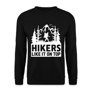 Randonneurs Randonnée Montagne Forêts Nature - Sweat-shirt Unisexe - noir - Devant - Alina (178cm) & Michal (187cm)