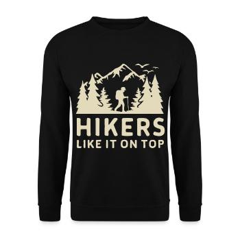 Randonneurs Randonnée Montagne Forêts Nature - Sweat-shirt Unisexe - noir - Devant - Alina (178cm) & Michal (187cm)