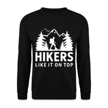 Randonneurs Randonnée Montagne Forêts Nature - Sweat-shirt Unisexe - noir - Devant - Alina (178cm) & Michal (187cm)