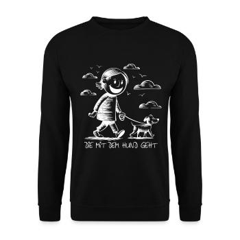 Drôle de dicton de chien pour les amoureux des chiens - Sweat-shirt Unisexe - noir - Devant - Alina (178cm) & Michal (187cm)