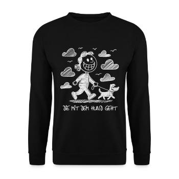 Drôle de dicton de chien pour les amoureux des chiens - Sweat-shirt Unisexe - noir - Devant - Alina (178cm) & Michal (187cm)