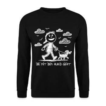 Drôle de dicton de chien pour les amoureux des chiens - Sweat-shirt Unisexe - noir - Devant - Alina (178cm) & Michal (187cm)
