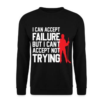 Design de hockey sur glace cool avec un dicton motivant - Sweat-shirt Unisexe - noir - Devant - Alina (178cm) & Michal (187cm)