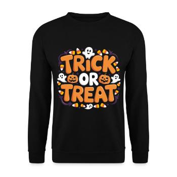 Trick or Treat - Unisex Sweatshirt - black - Front - Alina (178cm) & Michal (187cm)