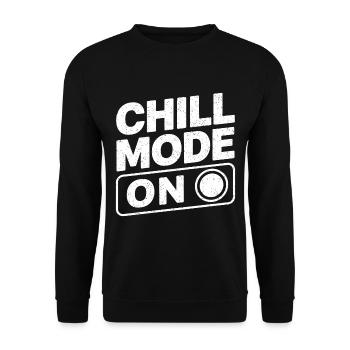 Chill Mode On Relax Relax - Unisex Sweatshirt - black - Front - Alina (178cm) & Michal (187cm)
