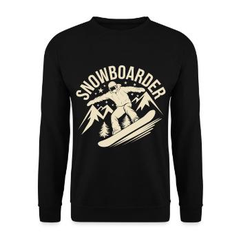 Snowboard Snowboarder Snowboard Sports d’hiver - Sweat-shirt Unisexe - noir - Devant - Alina (178cm) & Michal (187cm)