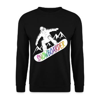 Snowboarders Snowboard Snowboard Sports d’hiver - Sweat-shirt Unisexe - noir - Devant - Alina (178cm) & Michal (187cm)