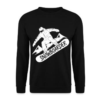 Snowboarders Snowboard Snowboard Sports d’hiver - Sweat-shirt Unisexe - noir - Devant - Alina (178cm) & Michal (187cm)