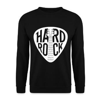 Hard Rock Guitar Pick - Unisex Sweatshirt - black - Front - Alina (178cm) & Michal (187cm)