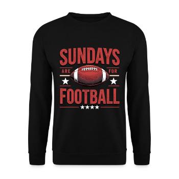 Le dimanche, c’est le football américain - Sweat-shirt Unisexe - noir - Devant - Alina (178cm) & Michal (187cm)