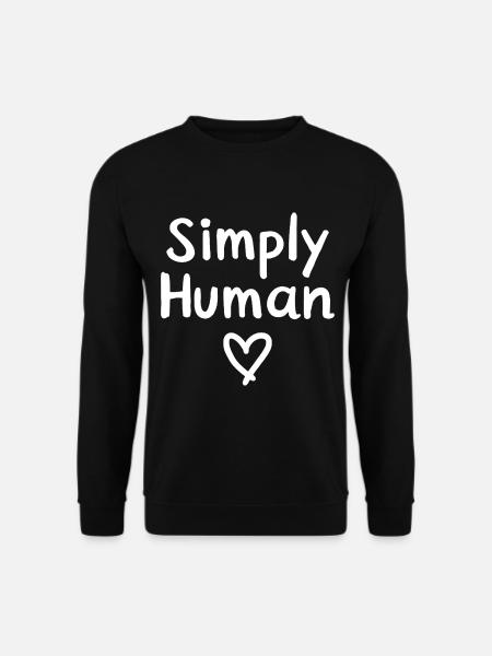 Simply Human Heart Humanity - Unisex Sweatshirt - black