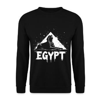 Ägypten Sphinx Pyramide - Unisex Pullover - Schwarz - Vorne - Alina (178cm) & Michal (187cm)