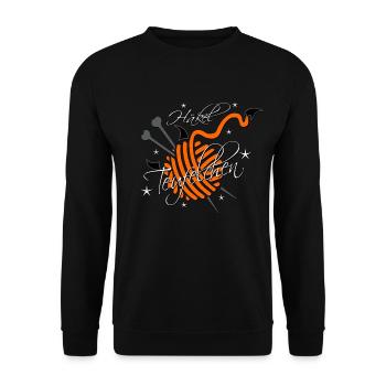 Stricken Häkeln - Unisex Pullover - Schwarz - Vorne - Alina (178cm) & Michal (187cm)