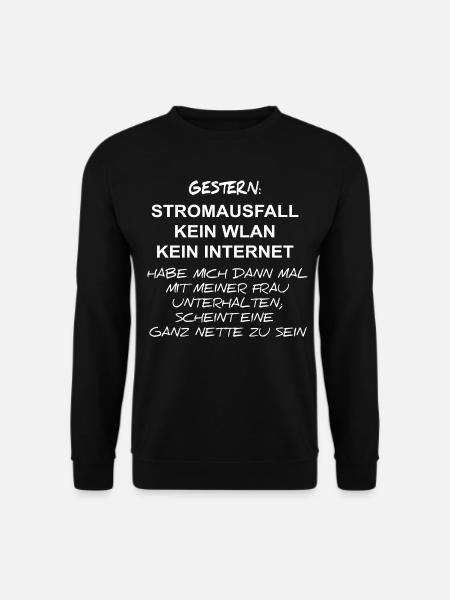 Stromausfall Frau Nerd Computer Gamer Geschenk - Unisex Pullover - Schwarz