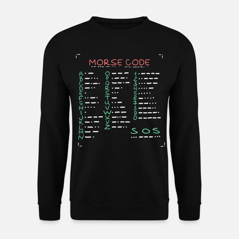 Morse Code Amateurfunker Funkamateur - Unisex Pullover - Schwarz