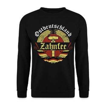 Zahnfee - Ostdeutschland - Unisex Pullover - Schwarz - Vorne - Alina (178cm) & Michal (187cm)