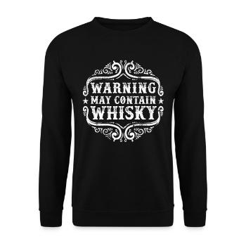 Whisky drinker vintage look, funny saying - Unisex Sweatshirt - black - Front - Alina (178cm) & Michal (187cm)