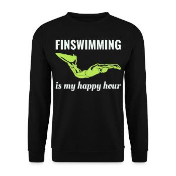 Finswimming Swimming Swimmer Swim Water sport - Unisex Sweatshirt - black - Front - Alina (178cm) & Michal (187cm)