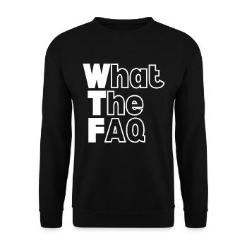 WTF - What The FAQ - Unisex Sweatshirt - black - Front - Alina (178cm) & Michal (187cm)