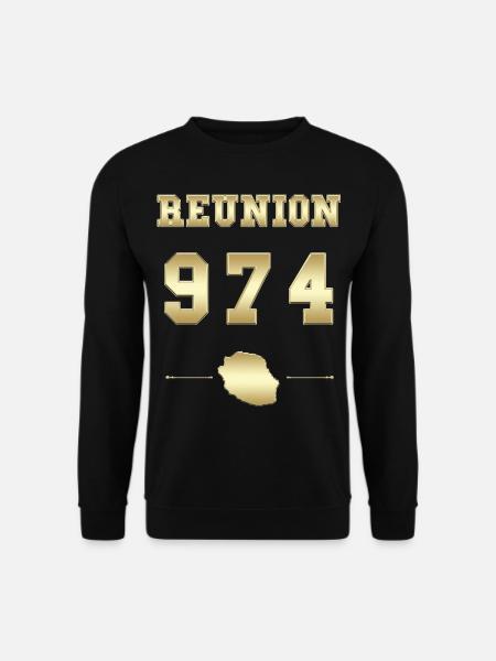 Gold Réunion 974 Cadeau Homme Femme Enfant - Sweat-shirt Unisexe - noir
