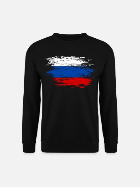 Drapeau russe utilisé - Sweat-shirt Unisexe - noir