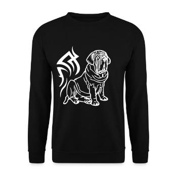 mastino © www.dog-power.nl - Unisex Sweatshirt - black - Front - Alina (178cm) & Michal (187cm)