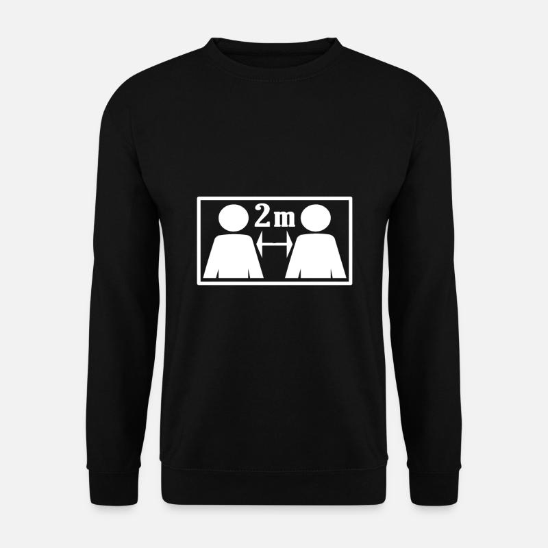 Abstand halten - Unisex Pullover - Schwarz