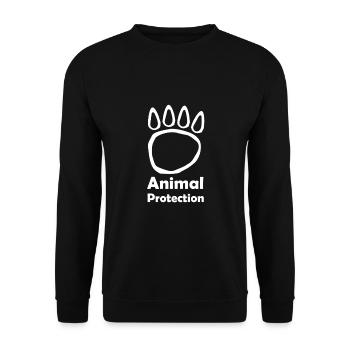 Tierschutz - Unisex Pullover - Schwarz - Vorne - Alina (178cm) & Michal (187cm)