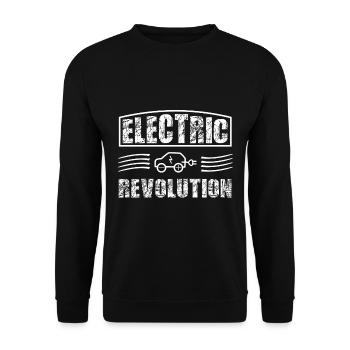 Voiture électrique - Sweat-shirt Unisexe - noir - Devant - Alina (178cm) & Michal (187cm)