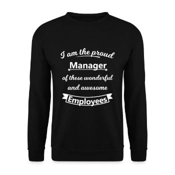 Boss and Manager - Unisex Sweatshirt - black - Front - Alina (178cm) & Michal (187cm)