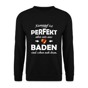 Perfect from Baden - Unisex Sweatshirt - black - Front - Alina (178cm) & Michal (187cm)