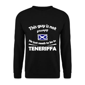 Teneriffa holidays - Unisex Pullover - Schwarz - Vorne - Alina (178cm) & Michal (187cm)