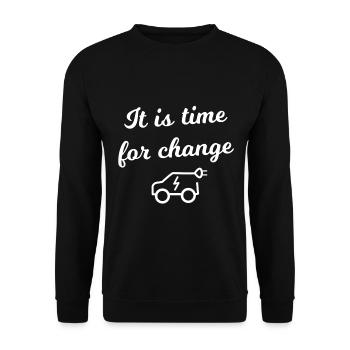 Voiture électrique - Sweat-shirt Unisexe - noir - Devant - Alina (178cm) & Michal (187cm)
