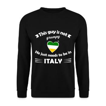 Italian Dreams - Unisex Sweatshirt - black - Front - Alina (178cm) & Michal (187cm)