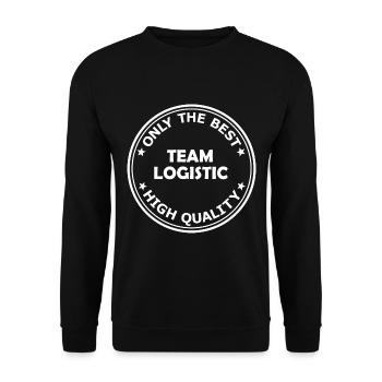 Team Logistics - Unisex Sweatshirt - black - Front - Alina (178cm) & Michal (187cm)