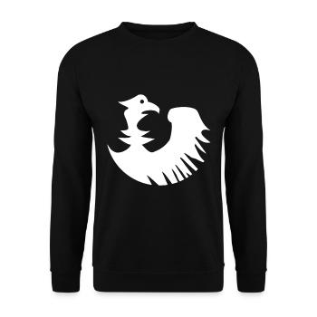 Deutschland Adler - Unisex Pullover - Schwarz - Vorne - Alina (178cm) & Michal (187cm)