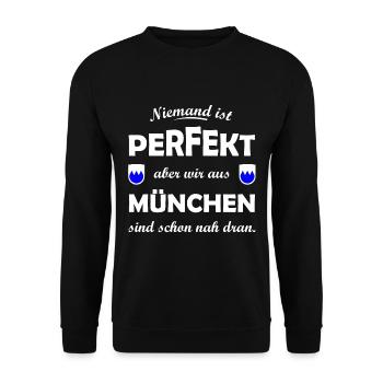 Der Münchner - Unisex Pullover - Schwarz - Vorne - Alina (178cm) & Michal (187cm)