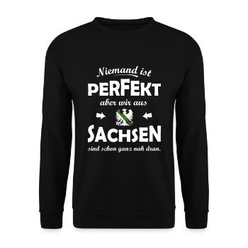 The perfect Saxons - Unisex Sweatshirt - black - Front - Alina (178cm) & Michal (187cm)