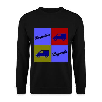 Logistics Legends - Unisex Sweatshirt - black - Front - Alina (178cm) & Michal (187cm)